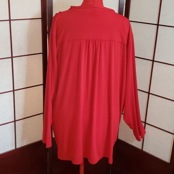 Silhouettes Slinky Red Open-faced Cardigan - Picture 4 of 5